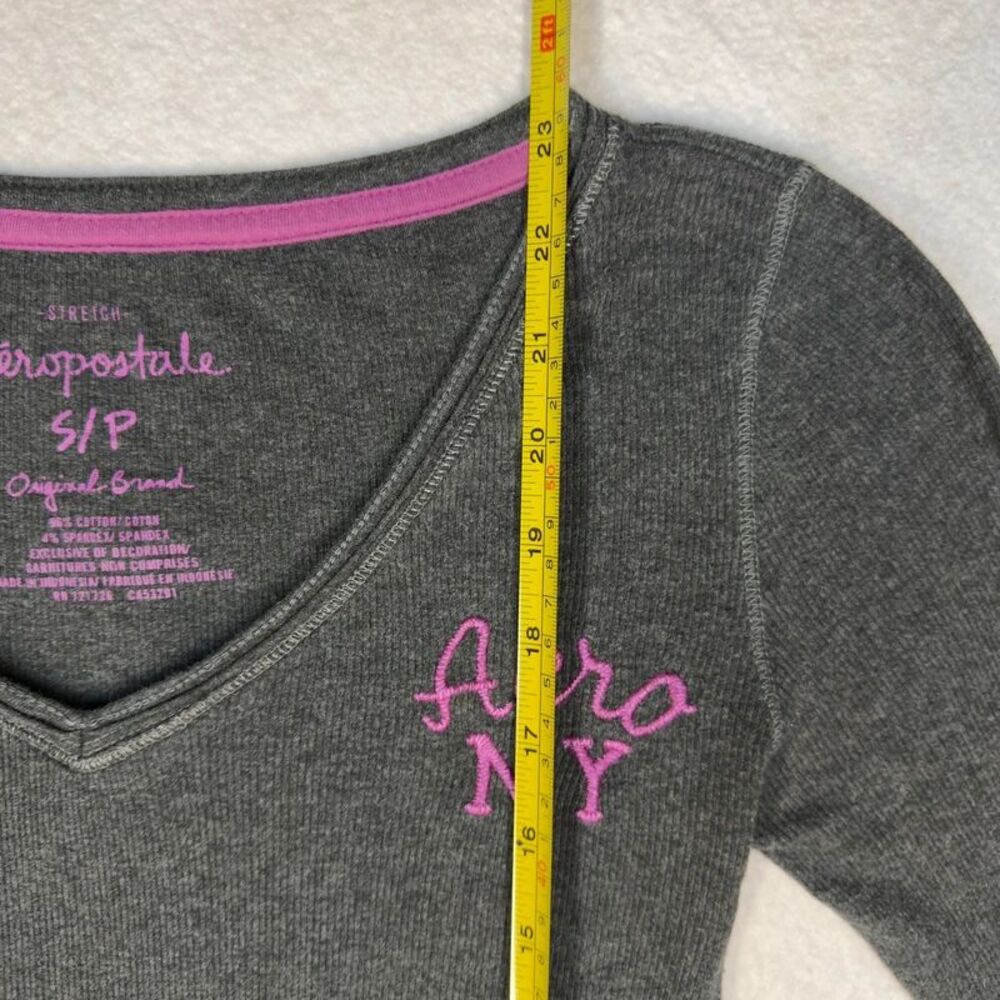 Aeropostale Aero NY V-Neck Long Sleeve Top – Size S/P | Y2K - Picture 11 of 11